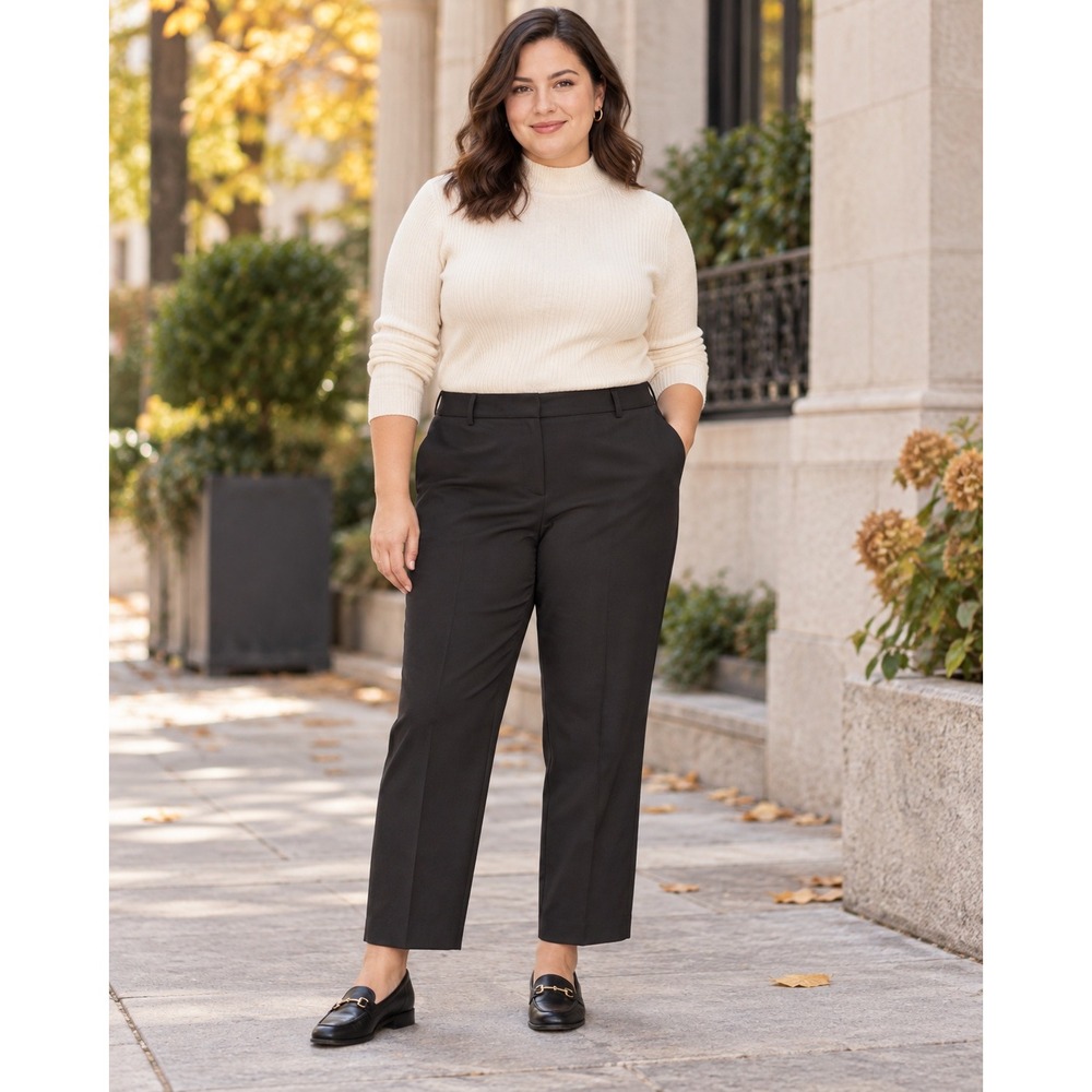 Pendleton Heritage Virgin Wool Dress Pants Black 18P USA Classic Tailored Career